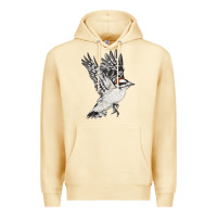 Pina Colada Flying Downy Woodpecker Premium Hoodie - LillyAllenDesigns