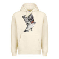Tofu Flying Downy Woodpecker Premium Hoodie - LillyAllenDesigns