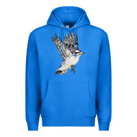 True Royal Flying Downy Woodpecker Premium Hoodie - LillyAllenDesigns