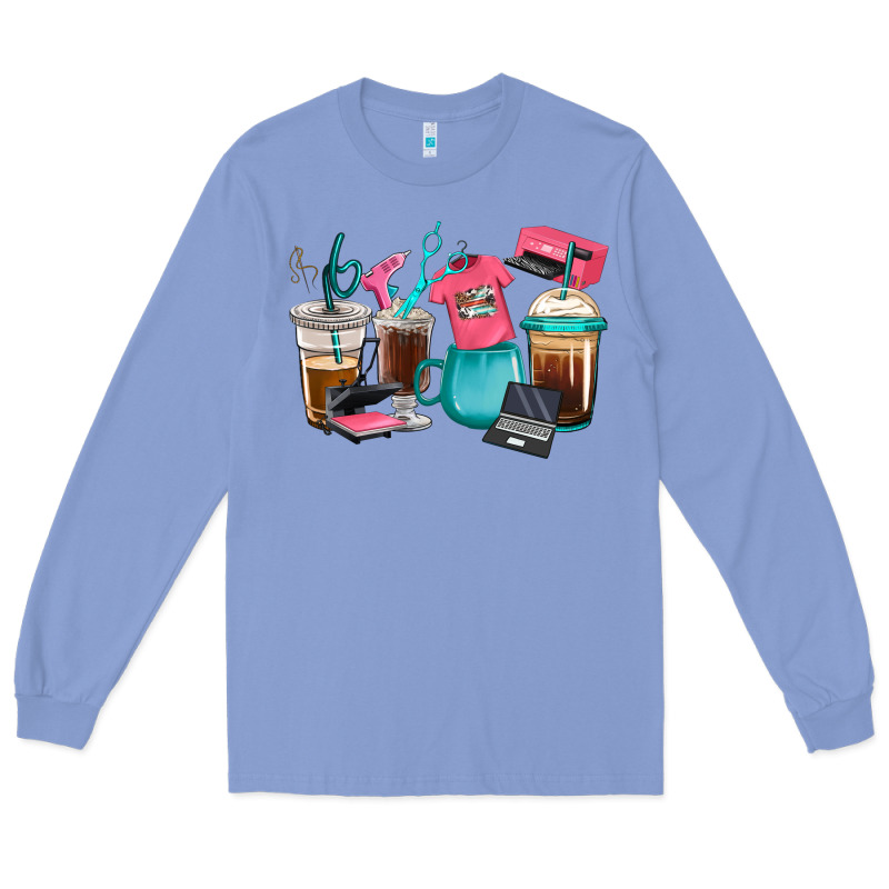 Crafting Coffee Cups Long Sleeve Tee by RanaPortraitStore | Teevron