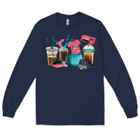 Navy crafting coffee cups Long Sleeve Tee - RanaPortraitStore