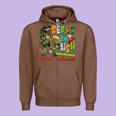 Ready To Crush Pre School Zipper Hoodie Designed By Texasbilliewilder