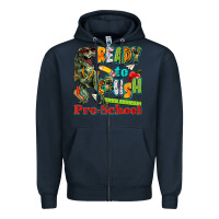 Navy ready to crush pre school Zipper Hoodie - texasbilliewilder