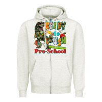 Oatmeal Heather ready to crush pre school Zipper Hoodie - texasbilliewilder