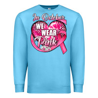 Ocean Blue in october we wear pink heart Premium Sweatshirt - JahusDesignShop