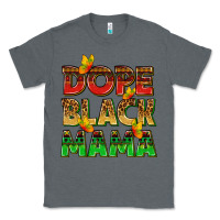 Charcoal Heather dope black mama with butterflies Classic Tee - texasbilliewilder