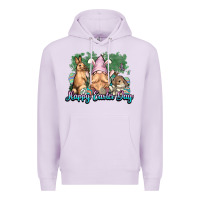 Lilac Gnome Bunny Happy Eater Day Premium Hoodie - NancyCooperArtShop