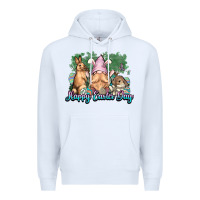 White Gnome Bunny Happy Eater Day Premium Hoodie - NancyCooperArtShop