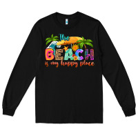 Black the beach is my happy place Long Sleeve Tee - RanaPortraitStore
