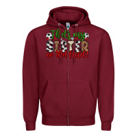 Burgundy that s my sister on that field Zipper Hoodie - Zillion Design Studio