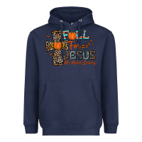Navy fall for jesus he never leaves Heavyweight Hoodie - CowhideDigitalArt
