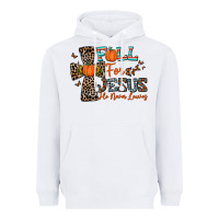 White fall for jesus he never leaves Heavyweight Hoodie - CowhideDigitalArt
