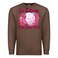 Chestnut in october we wear pink breast cancer valleybal Premium Sweatshirt - JahusDesignShop