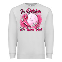 Dove Grey in october we wear pink breast cancer valleybal Premium Sweatshirt - JahusDesignShop