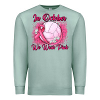 Seafoam in october we wear pink breast cancer valleybal Premium Sweatshirt - JahusDesignShop