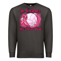 Smoke in october we wear pink breast cancer valleybal Premium Sweatshirt - JahusDesignShop