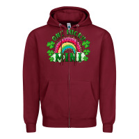 Burgundy st patrick's day one lucky mini Zipper Hoodie - RanaPortraitStore