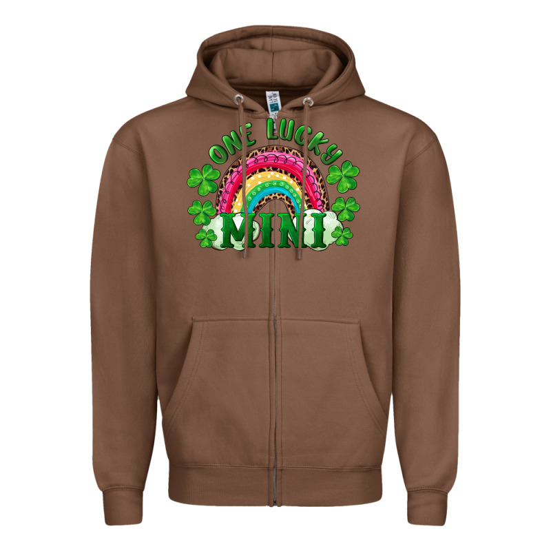St Patrick's Day One Lucky Mini Zipper Hoodie by RanaPortraitStore | Teevron