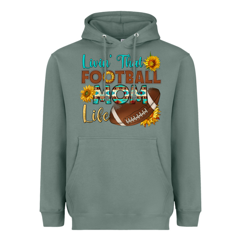 Livin' That Football Mom Life Heavyweight Hoodie by HRA Design Shop | Teevron