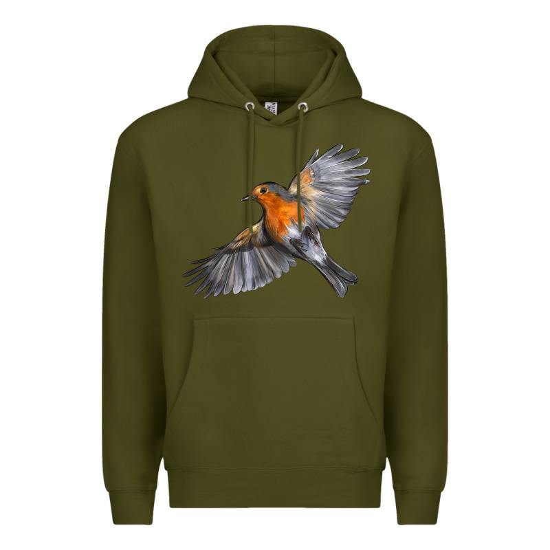 Flying American Robin Premium Hoodie by LillyAllenDesigns | Teevron