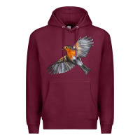 Burgundy Flying American Robin Premium Hoodie - LillyAllenDesigns