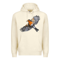 Sandshell Flying American Robin Premium Hoodie - LillyAllenDesigns