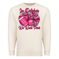 Sandshell in october we wear pink cheer with football breast Premium Sweatshirt - JahusDesignShop