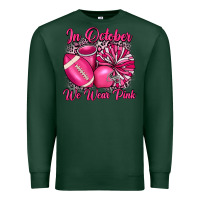 Sports Green in october we wear pink cheer with football breast Premium Sweatshirt - JahusDesignShop