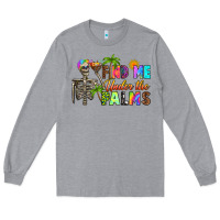 Heather Grey find me under the palms Long Sleeve Tee - RanaPortraitStore