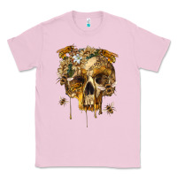 Bubblegum Pink Flower Skeleton Bees Classic Tee - RanaPortraitStore