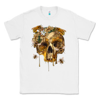 White Flower Skeleton Bees Classic Tee - RanaPortraitStore