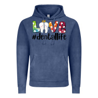 Vintage Denim love dentallife Vintage Hoodie - AdoDesignShop