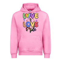 Fuchsia Pink love is love pride Urban Hoodie - MaliasSmallBusiness