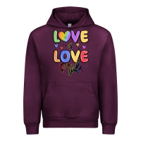 Mauve Wine love is love pride Urban Hoodie - MaliasSmallBusiness