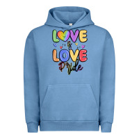 Pigment Pebble Blue love is love pride Urban Hoodie - MaliasSmallBusiness