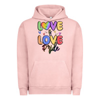 Pigment Salmon love is love pride Urban Hoodie - MaliasSmallBusiness