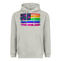 Moon Dust american flag and lgbt flag  background Heavyweight Hoodie - HRA Design Shop