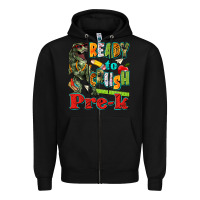 Black ready to crush pre k Zipper Hoodie - texasbilliewilder