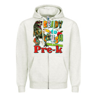 Oatmeal Heather ready to crush pre k Zipper Hoodie - texasbilliewilder