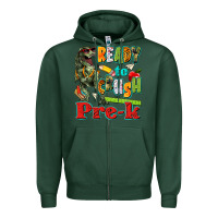 Sports Green ready to crush pre k Zipper Hoodie - texasbilliewilder