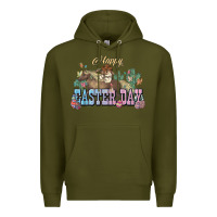 Army Green Happy Easter Day Rodeo Premium Hoodie - NancyCooperArtShop