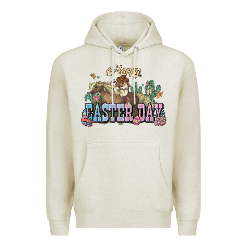 Happy Easter Day Rodeo Premium Hoodie by NancyCooperArtShop | Teevron