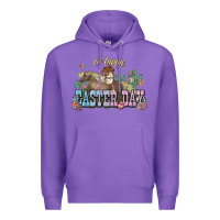 Purple Happy Easter Day Rodeo Premium Hoodie - NancyCooperArtShop