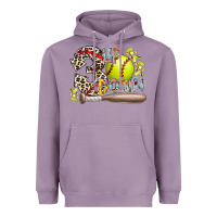 Lavender three up down softball Heavyweight Hoodie - RacoonDesign