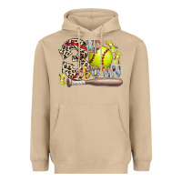 Mushroom three up down softball Heavyweight Hoodie - RacoonDesign