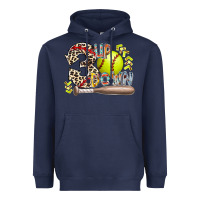 Navy three up down softball Heavyweight Hoodie - RacoonDesign