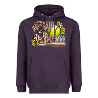 Plum three up down softball Heavyweight Hoodie - RacoonDesign