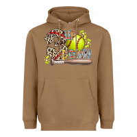 Toasted Coconut three up down softball Heavyweight Hoodie - RacoonDesign