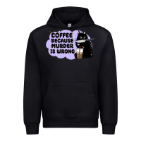 Black coffee because murder is wrong Urban Hoodie - MaliasSmallBusiness