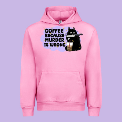 Coffee Because Murder Is Wrong Urban Hoodie Designed By Maliassmallbusiness